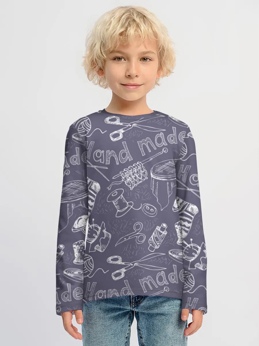 Children's cotton long sleeve shirt