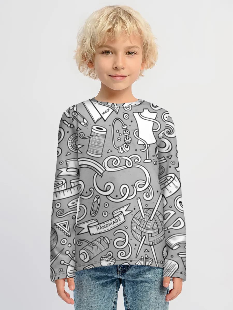 Children's cotton long sleeve shirt
