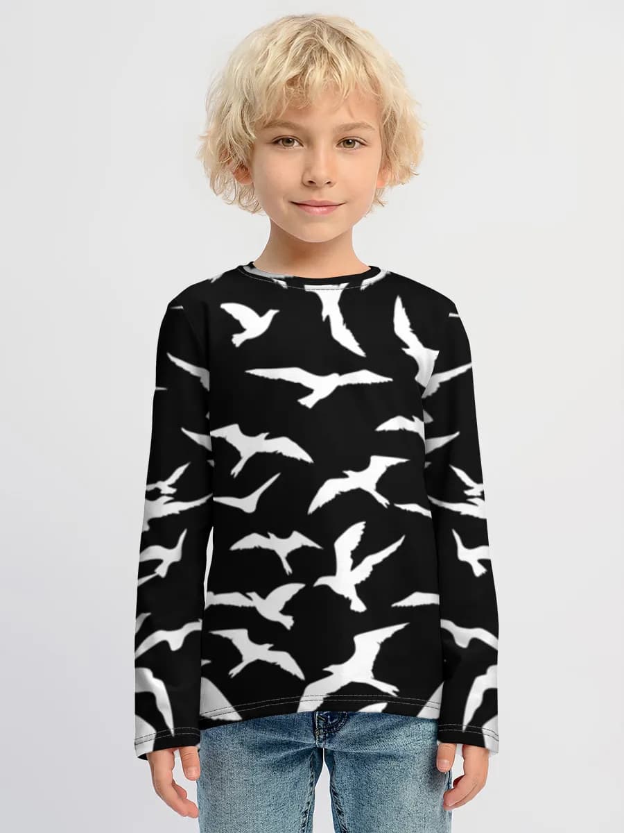 Children's cotton long sleeve shirt