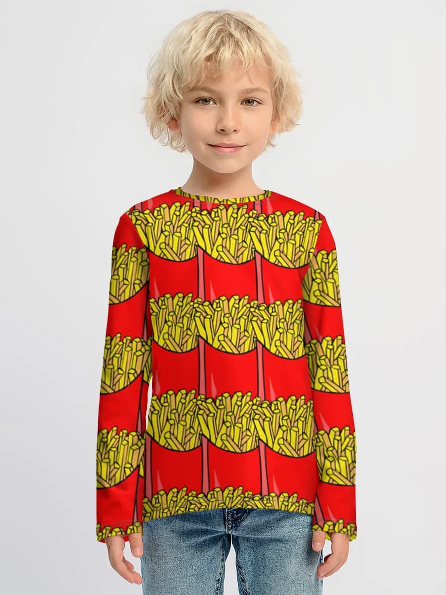 Children's cotton long sleeve shirt