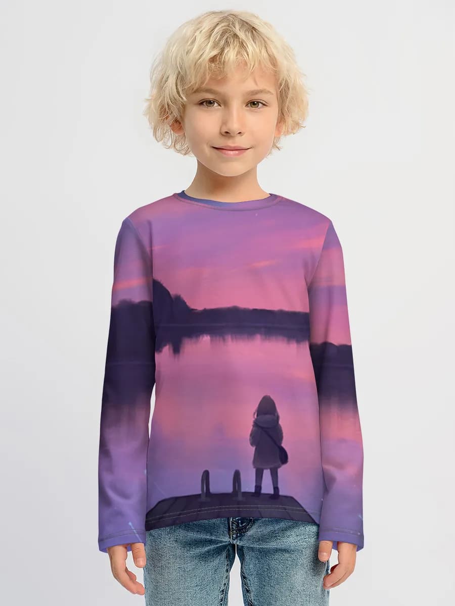 Children's cotton long sleeve shirt