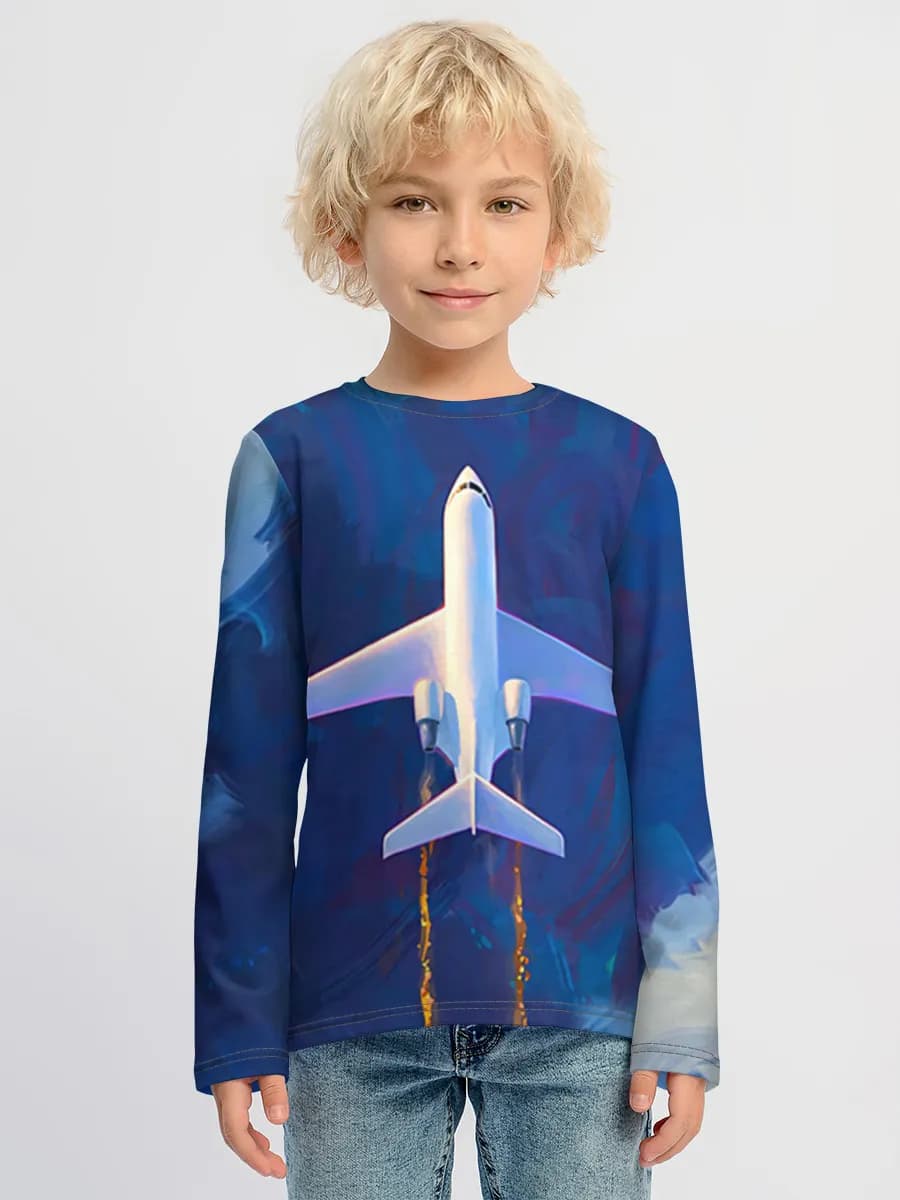 Children's cotton long sleeve shirt