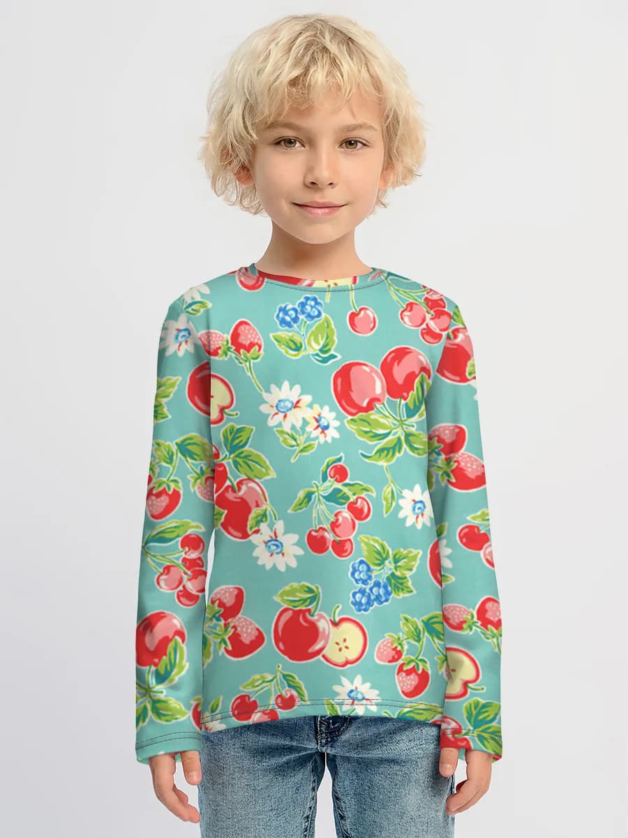 Children's cotton long sleeve shirt
