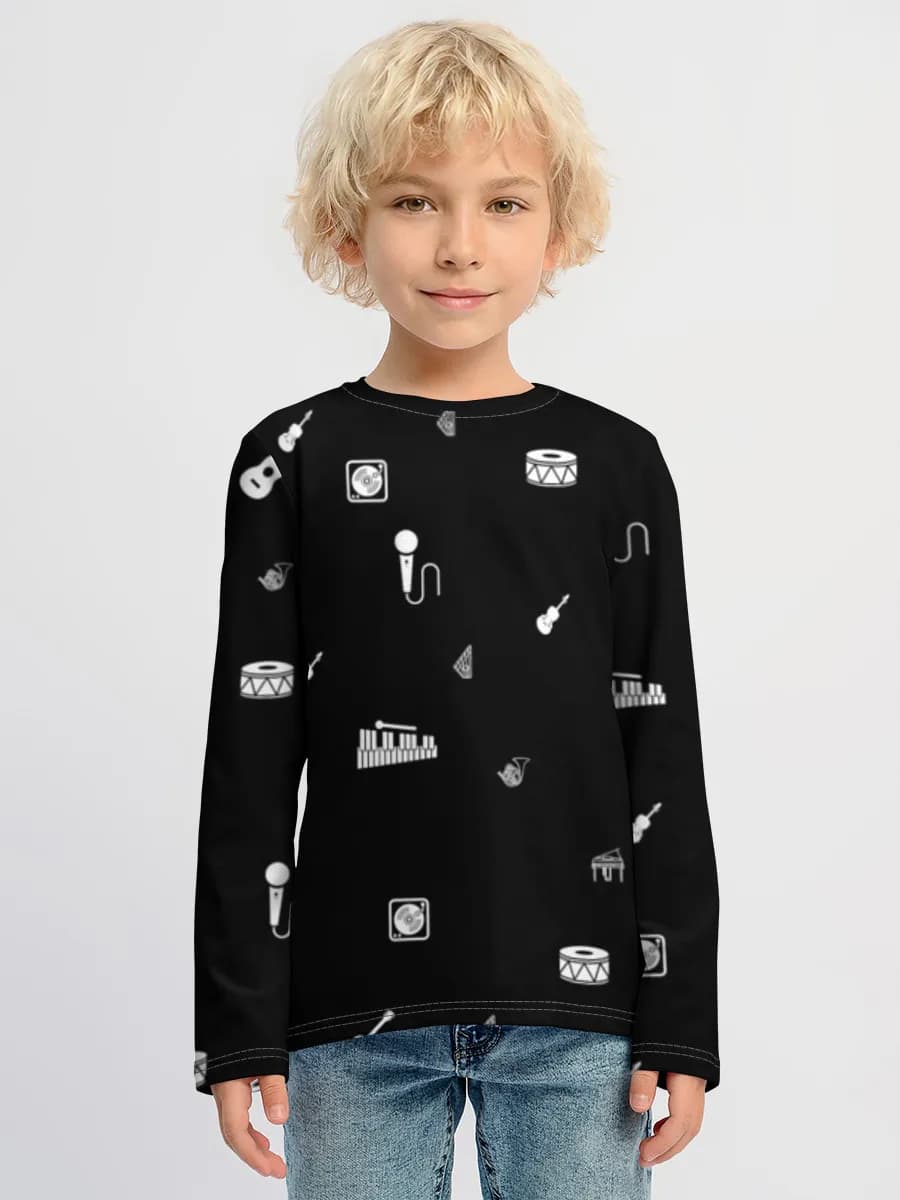 Children's cotton long sleeve shirt