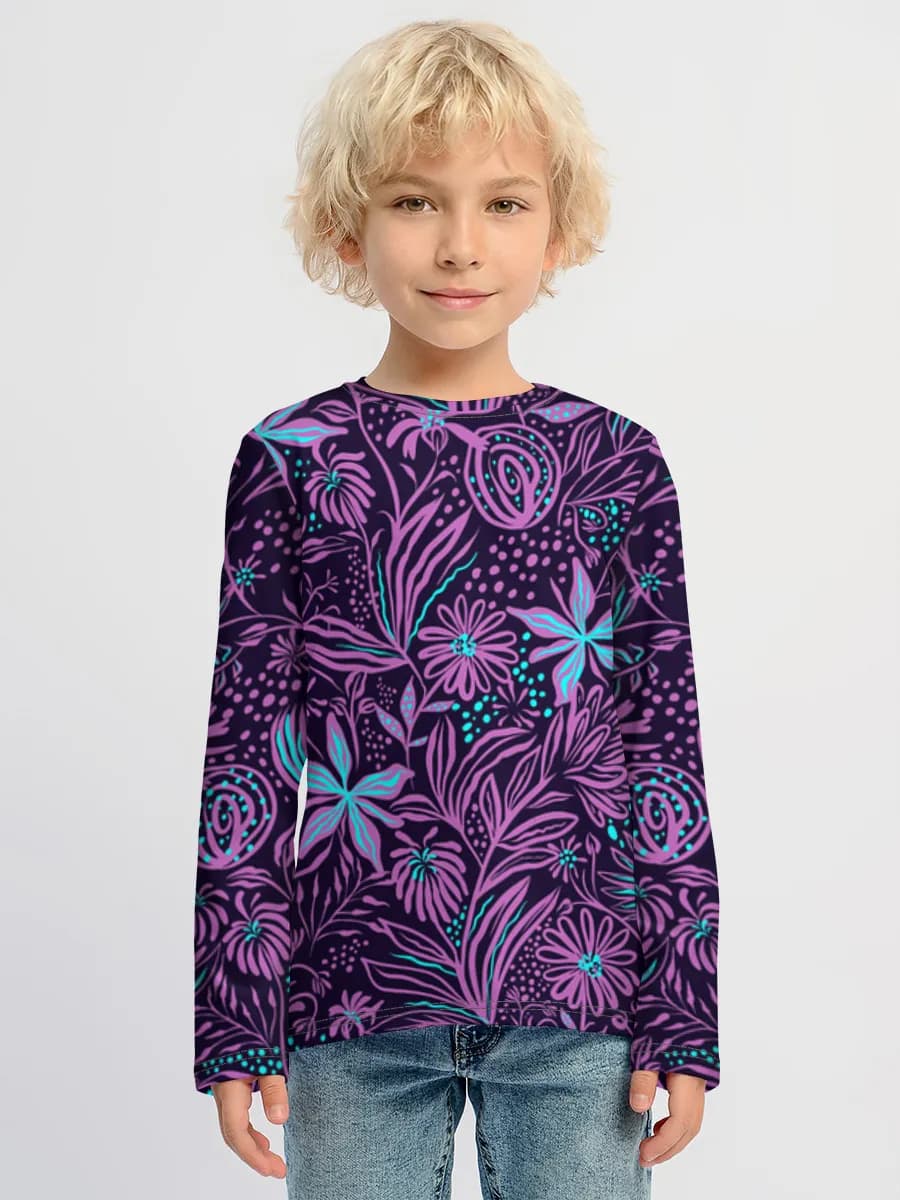 Children's cotton long sleeve shirt