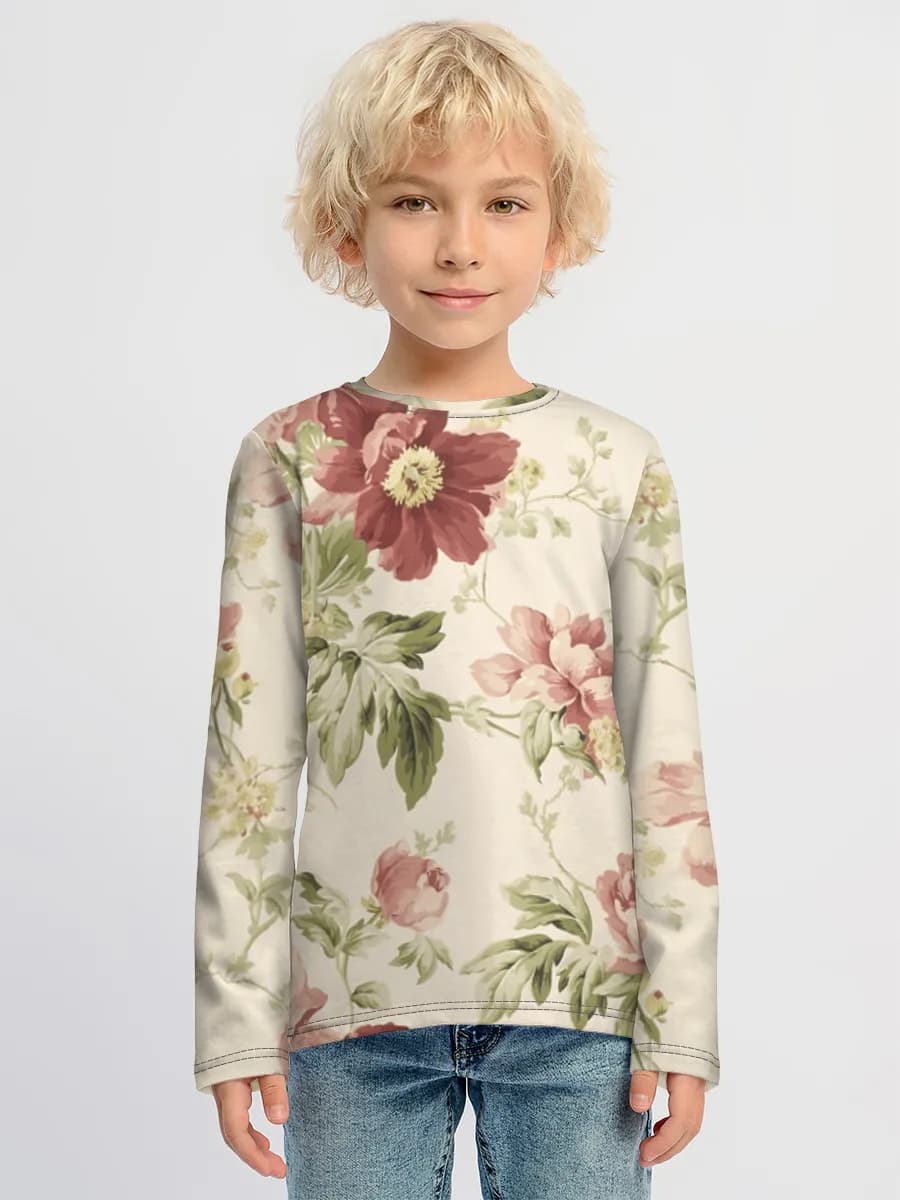 Children's cotton long sleeve shirt