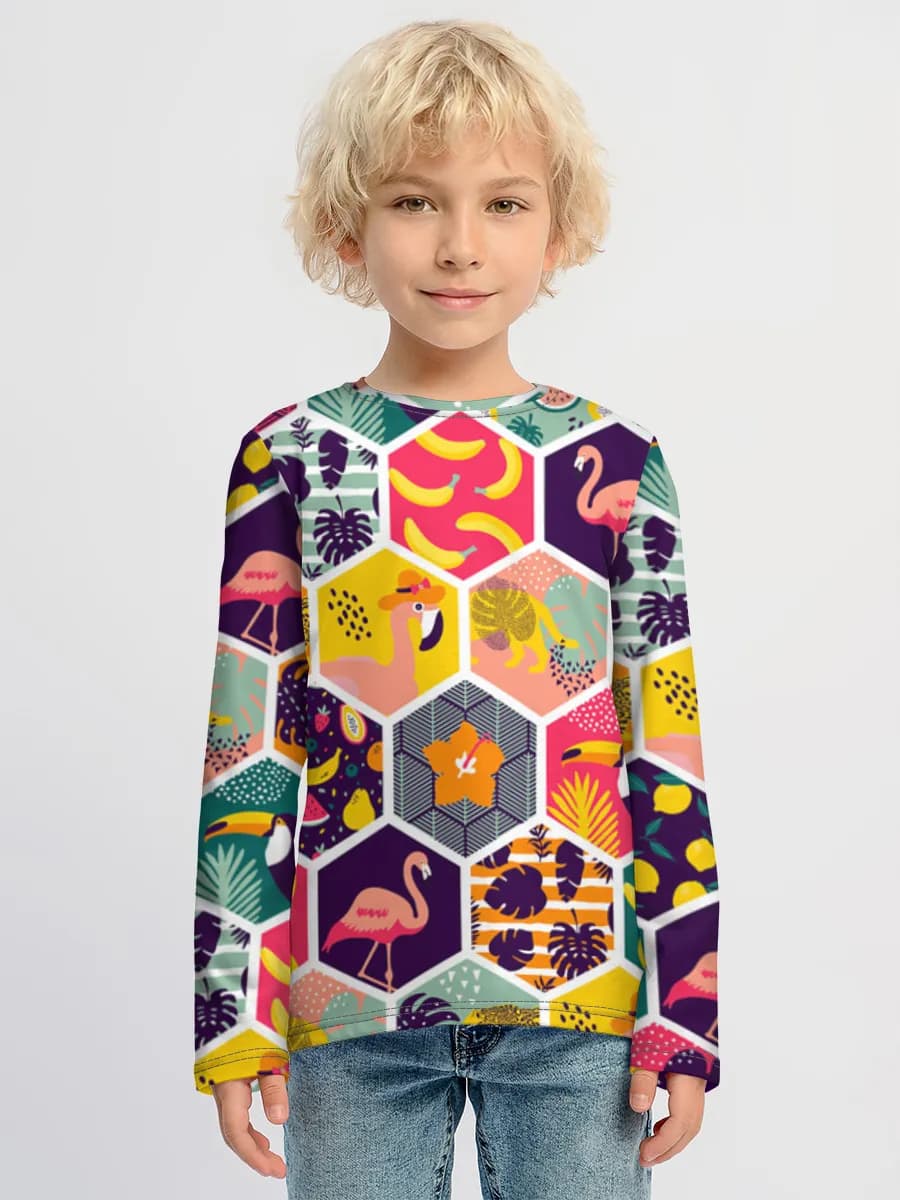 Children's cotton long sleeve shirt