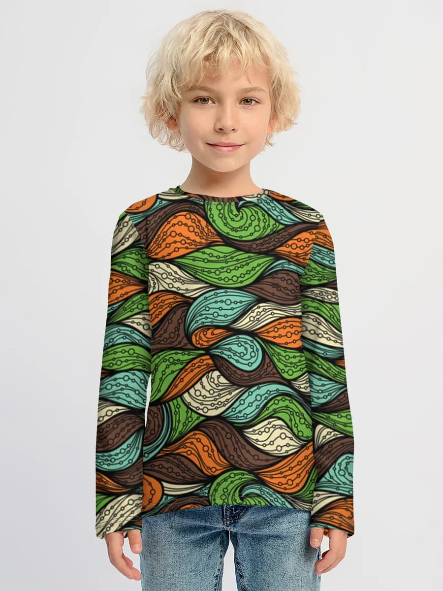 Children's cotton long sleeve shirt
