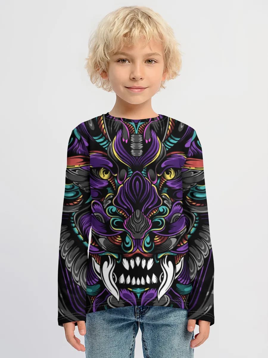 Children's cotton long sleeve shirt