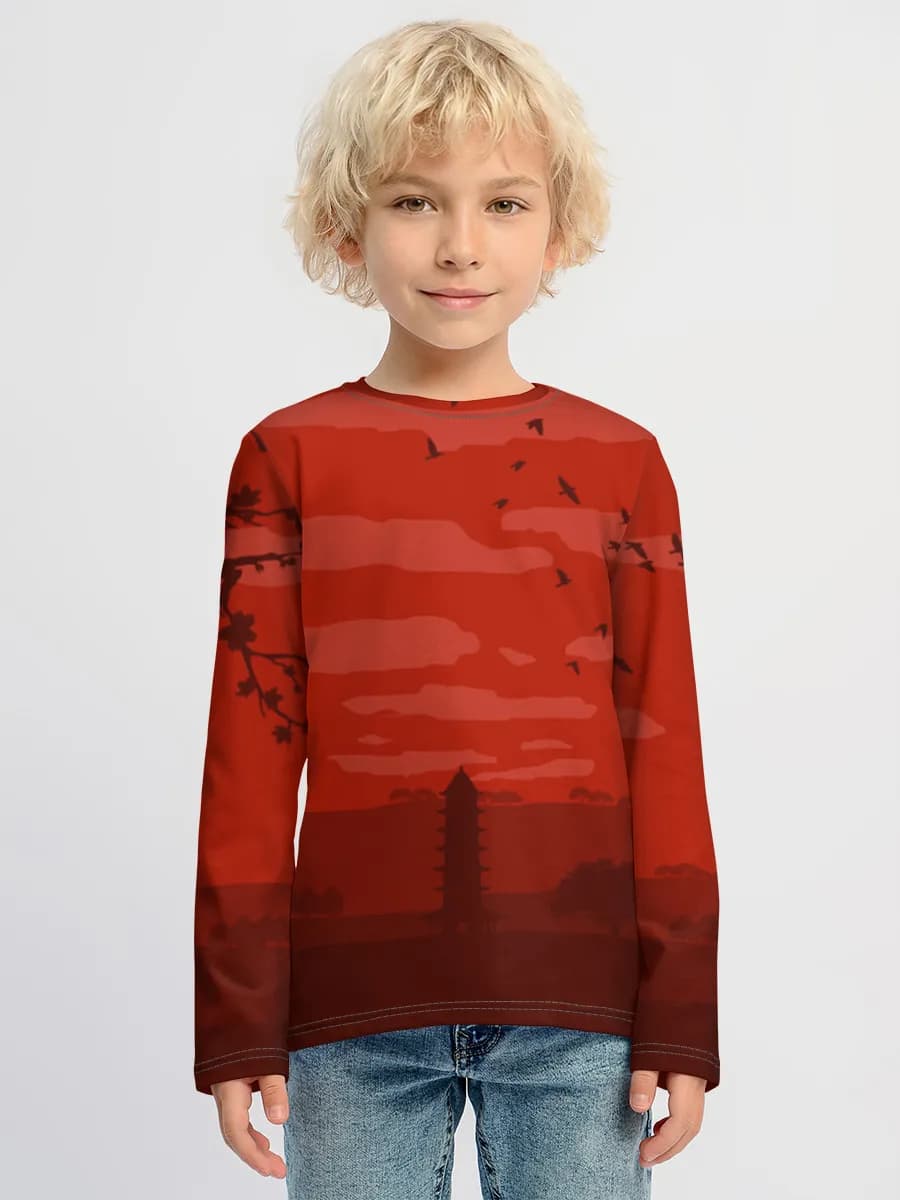 Children's cotton long sleeve shirt