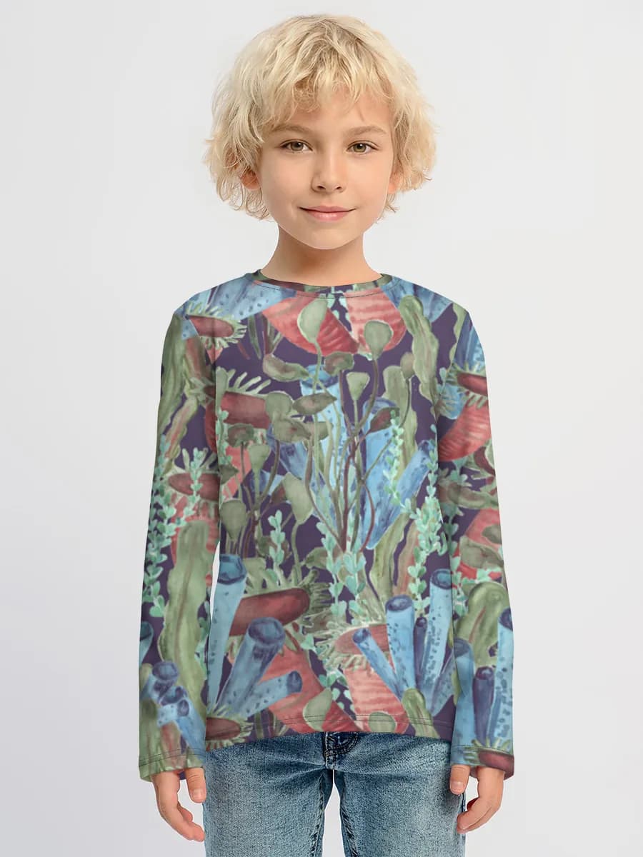 Children's cotton long sleeve shirt