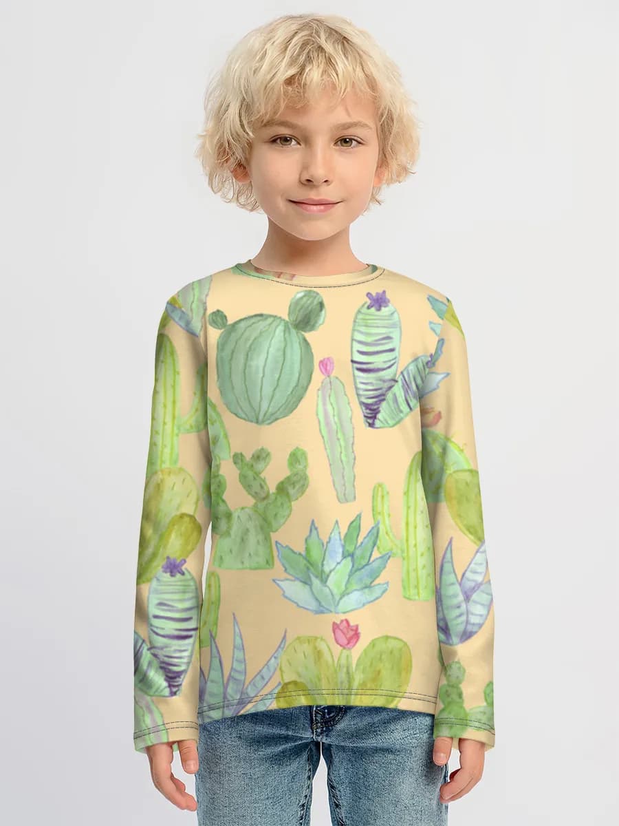 Children's cotton long sleeve shirt