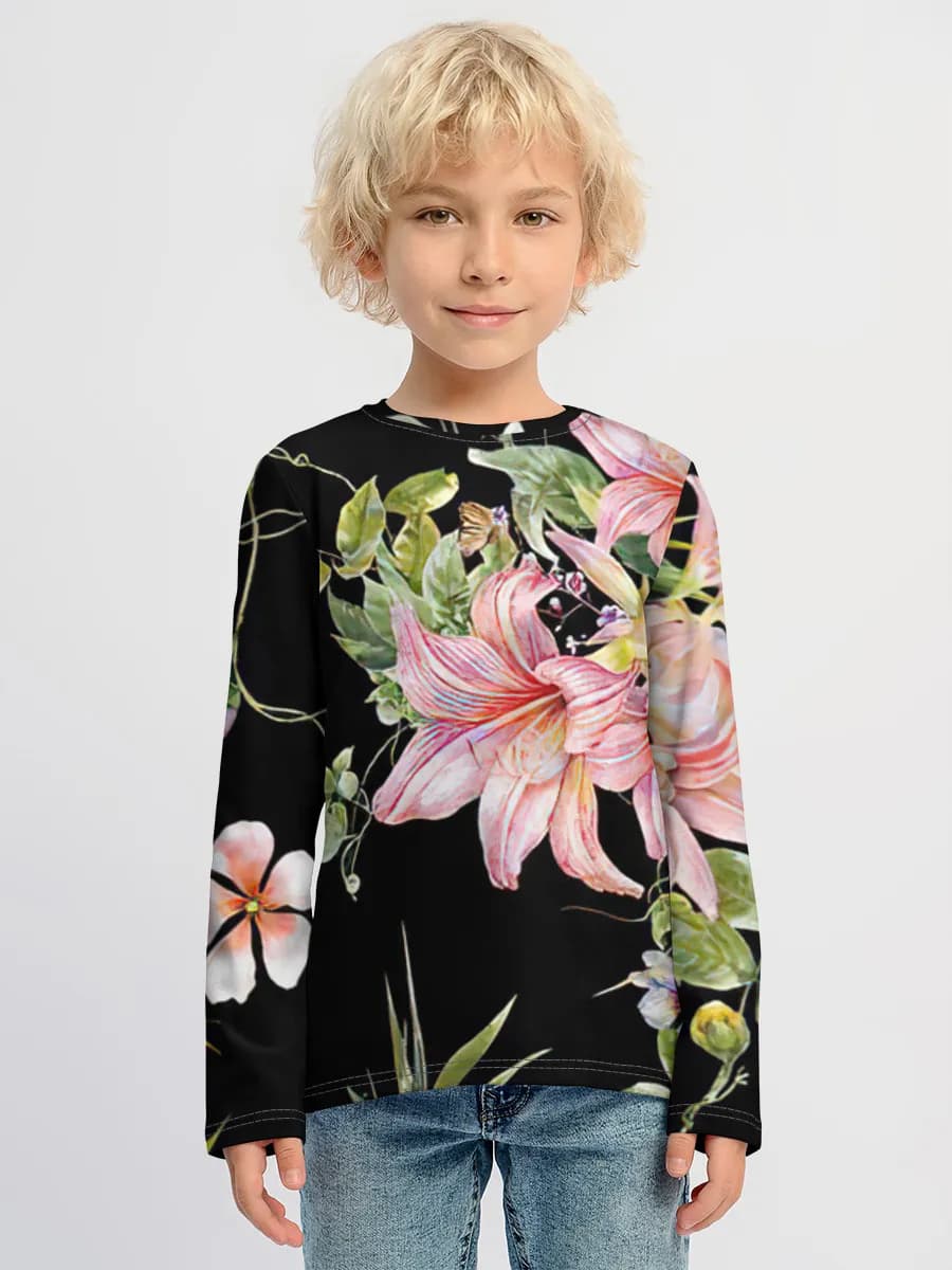 Children's cotton long sleeve shirt