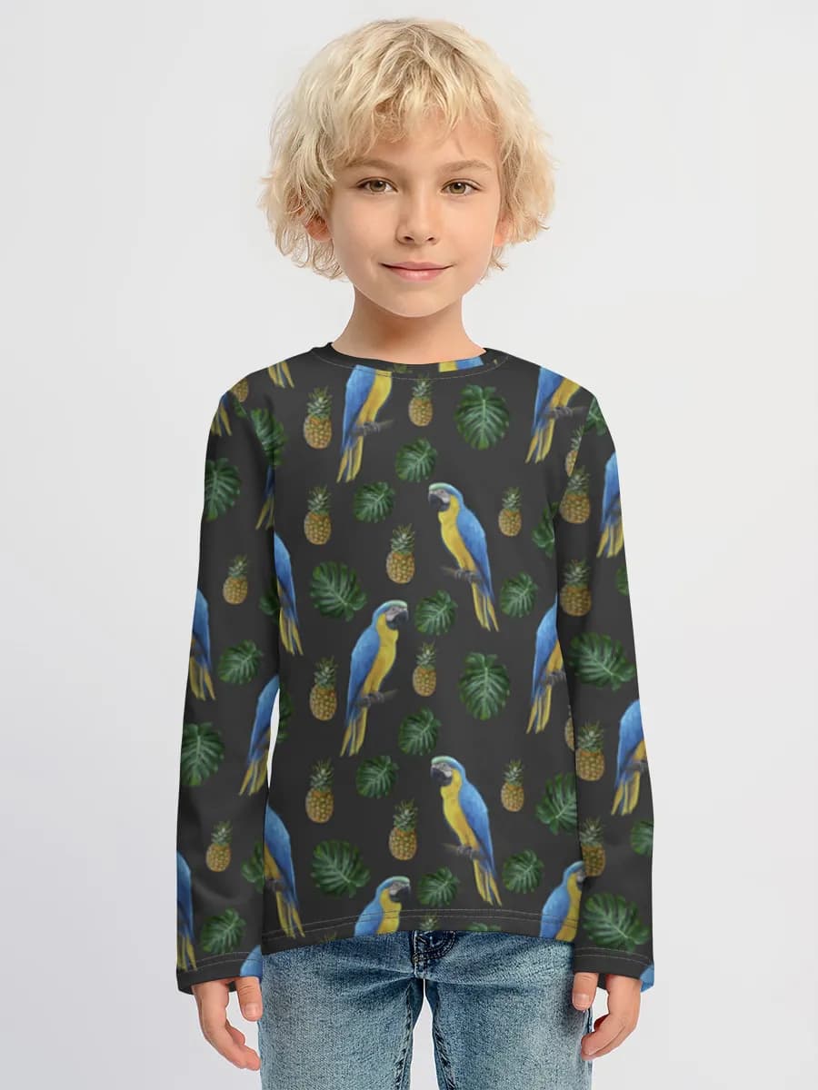 Children's cotton long sleeve shirt