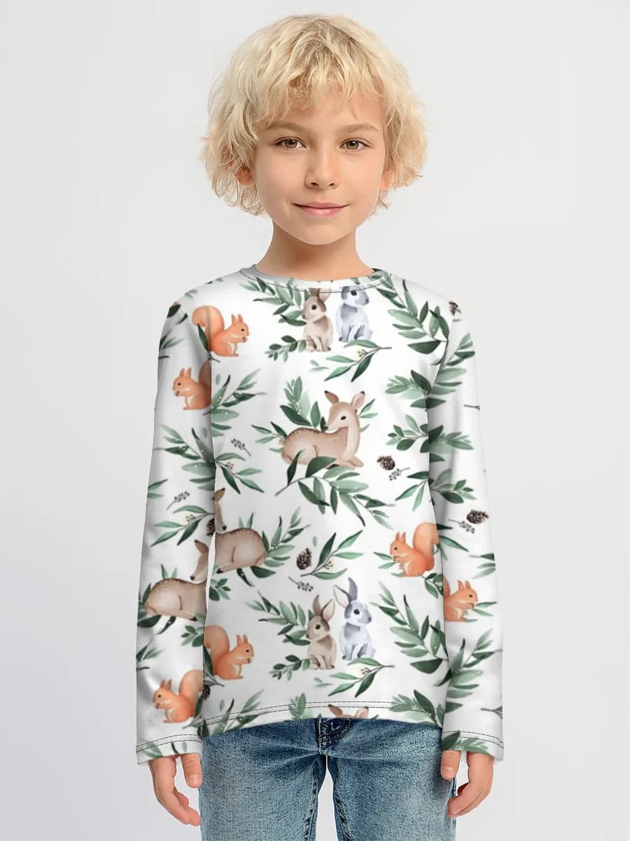Children's cotton long sleeve shirt