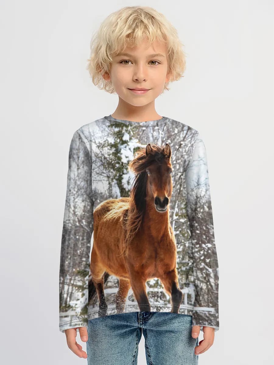 Children's cotton long sleeve shirt