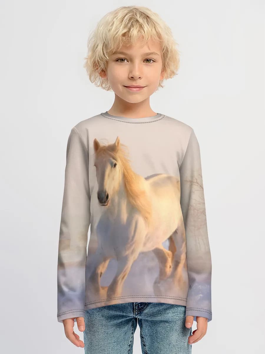Children's cotton long sleeve shirt