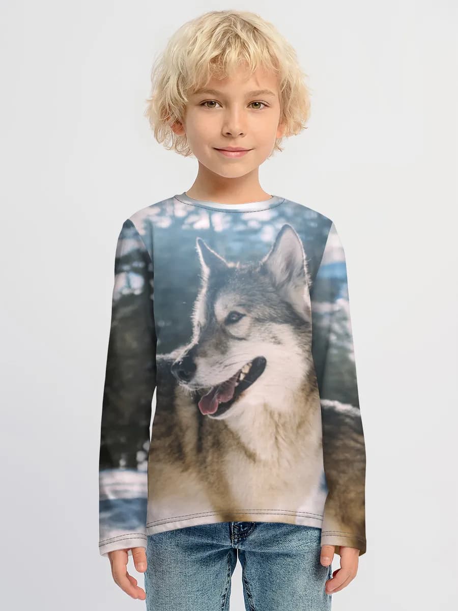 Children's cotton long sleeve shirt