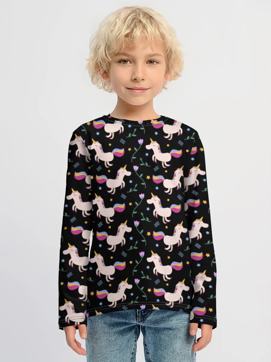 Children's cotton long sleeve shirt