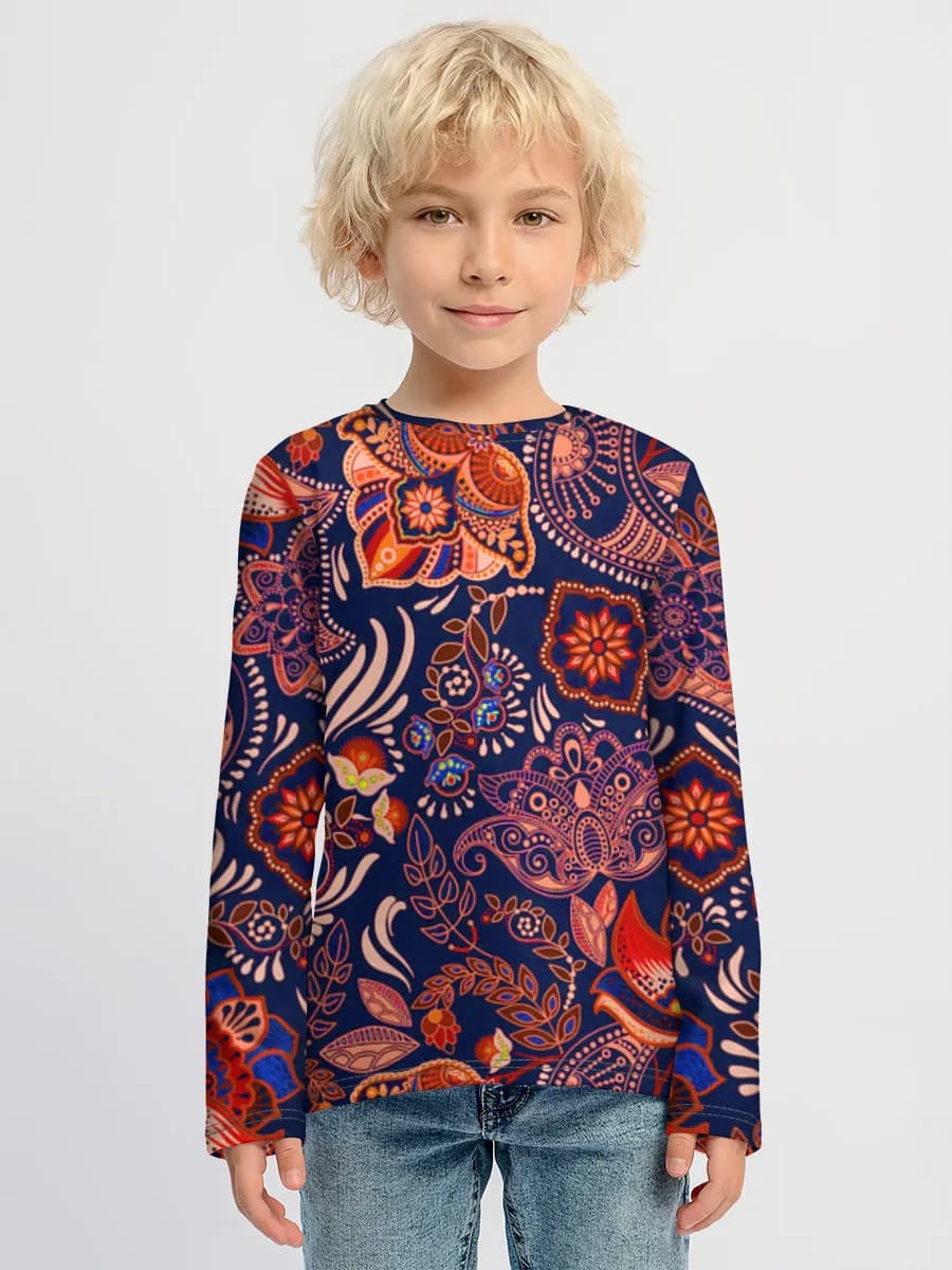 Children's cotton long sleeve shirt