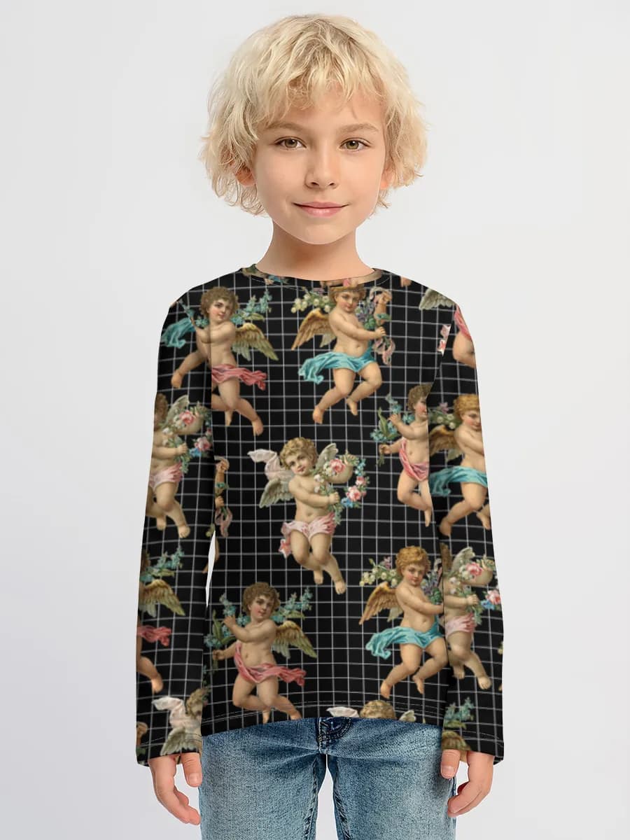 Children's cotton long sleeve shirt