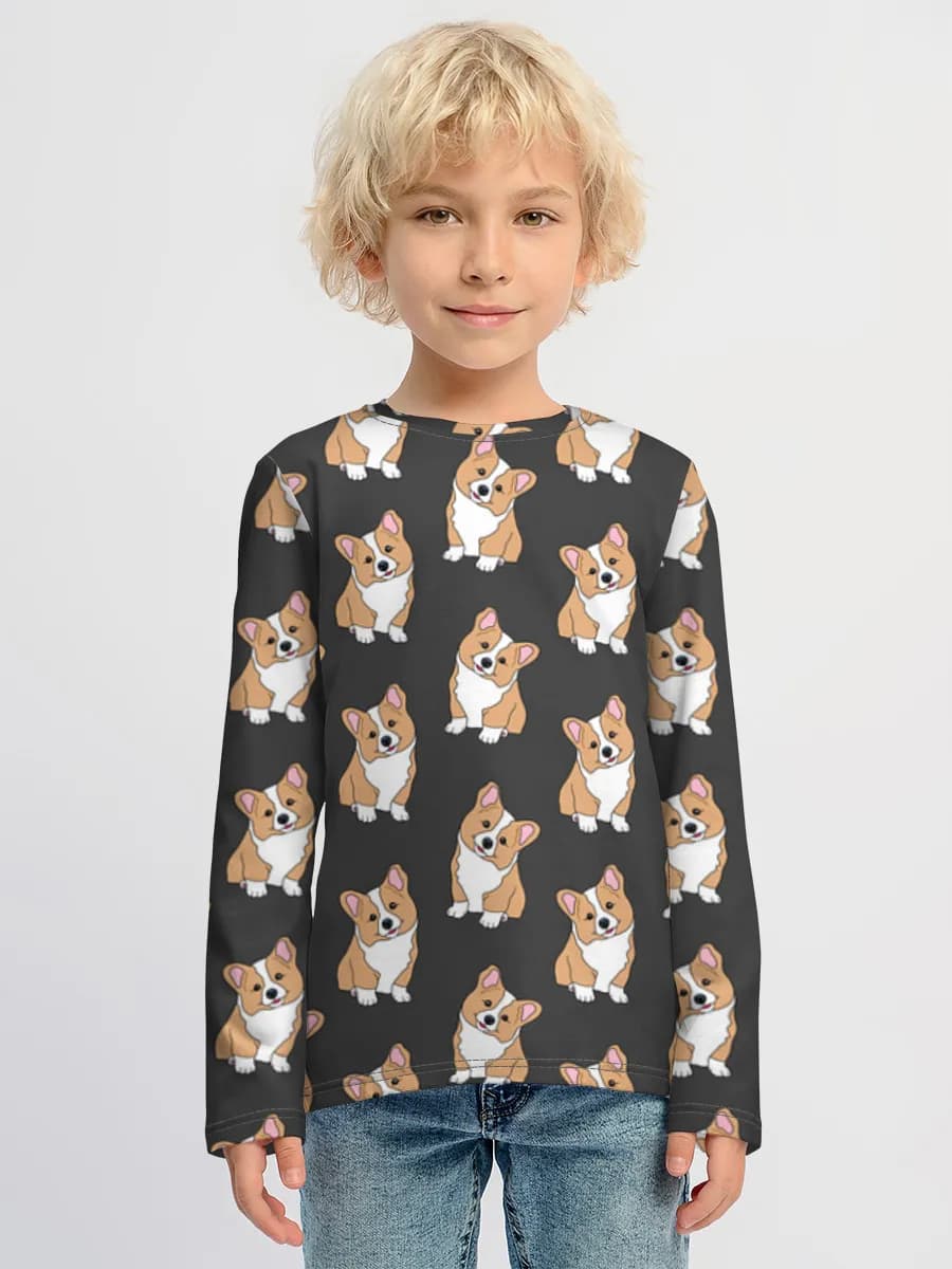 Children's cotton long sleeve shirt