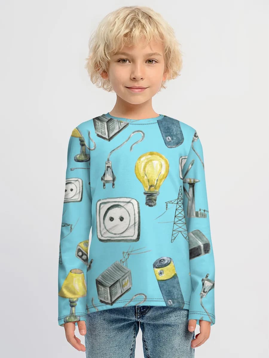 Children's cotton long sleeve shirt