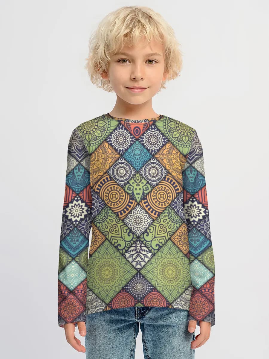 Children's cotton long sleeve shirt