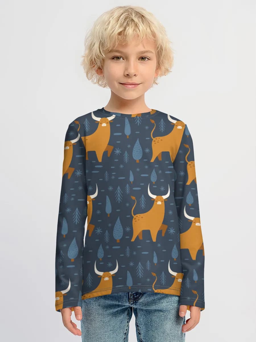 Children's cotton long sleeve shirt