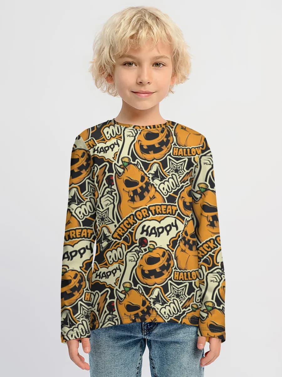 Children's cotton long sleeve shirt