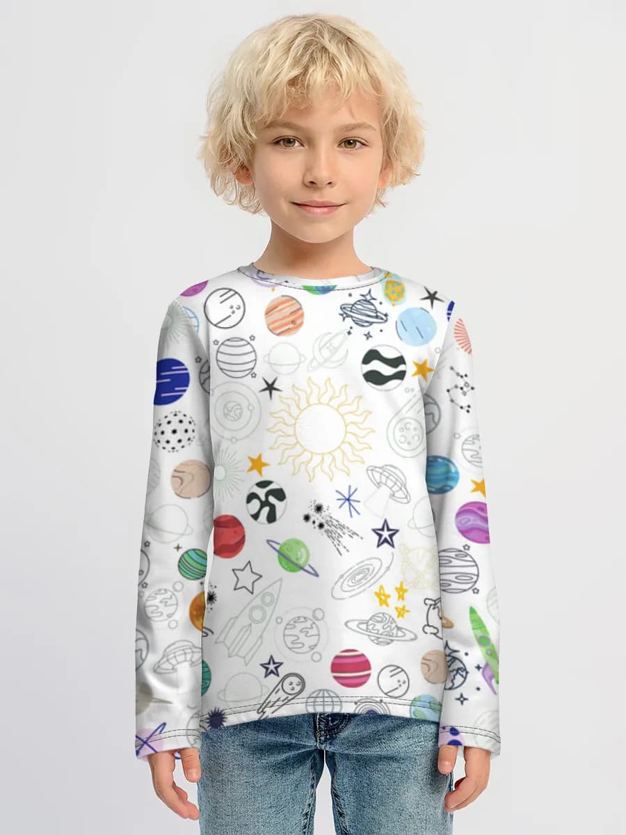 Children's cotton long sleeve shirt