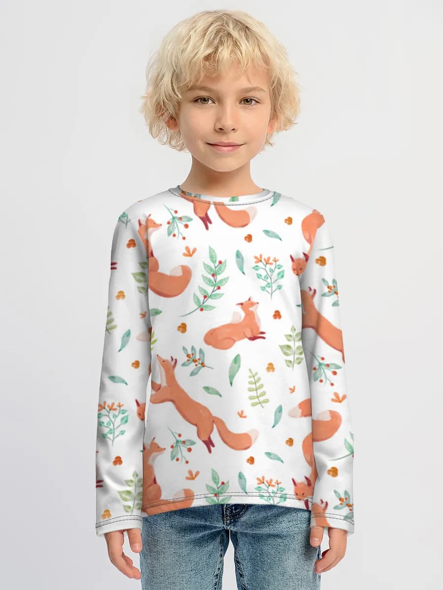 Children's cotton long sleeve shirt