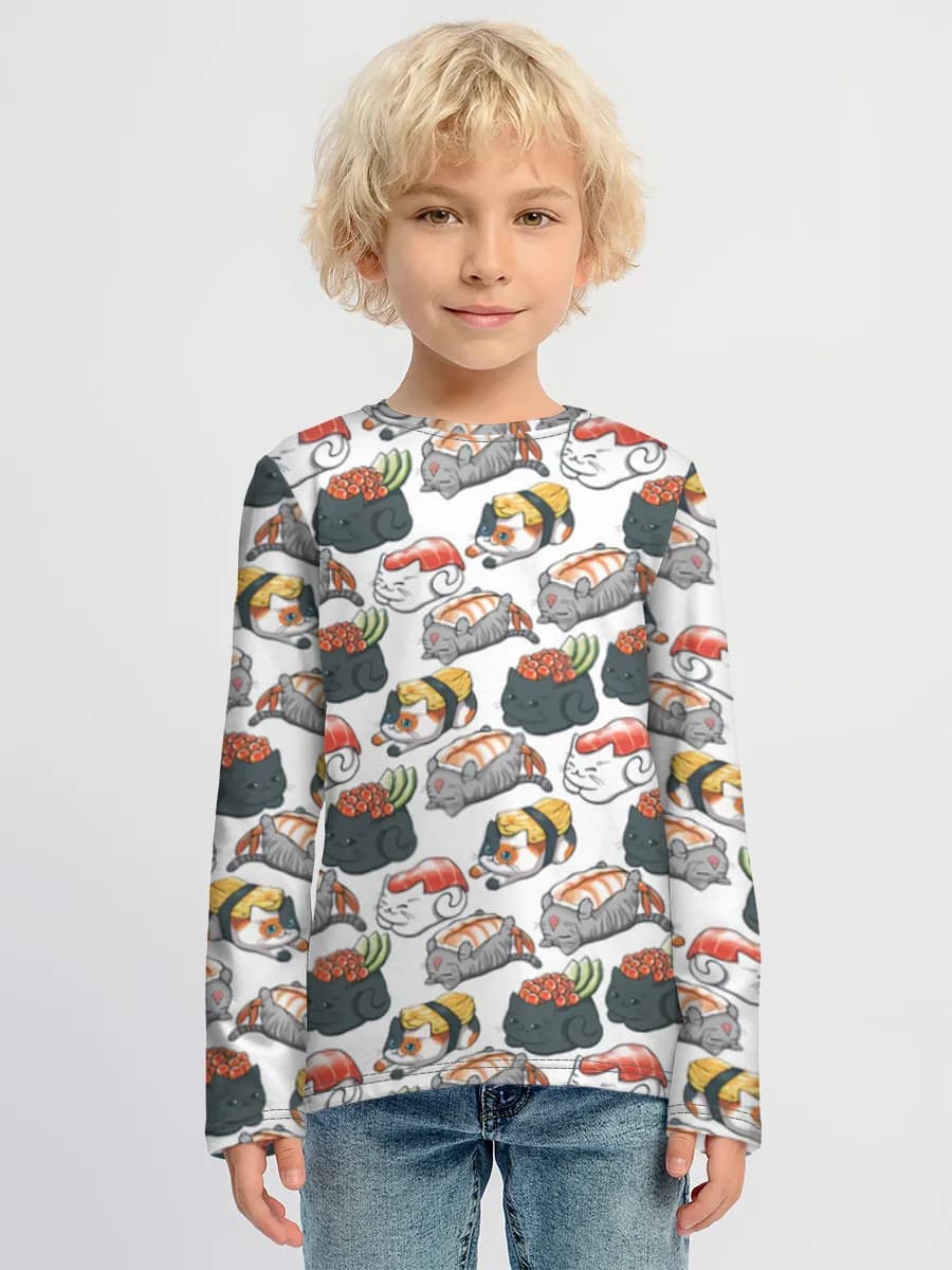 Children's cotton long sleeve shirt