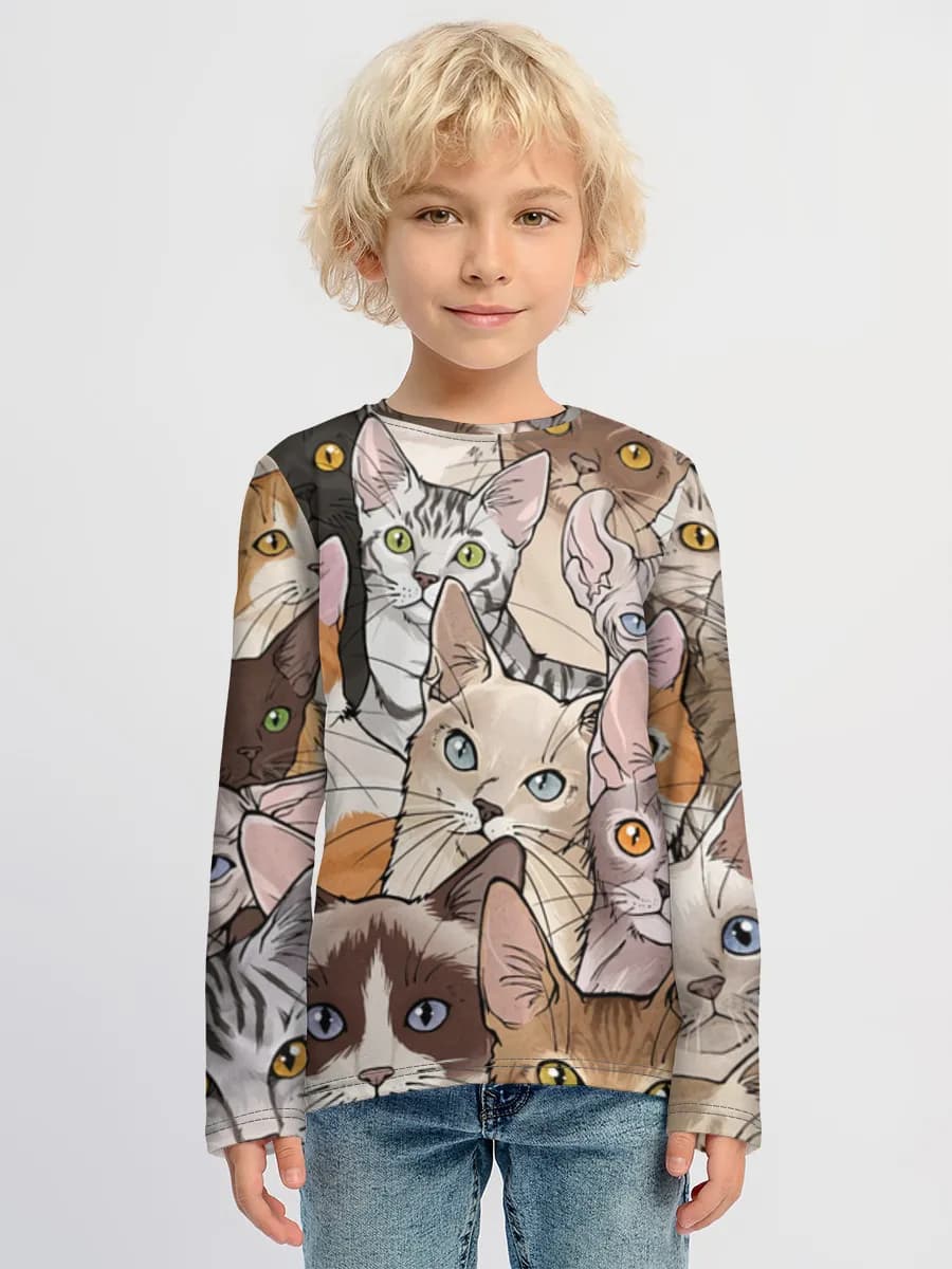 Children's cotton long sleeve shirt