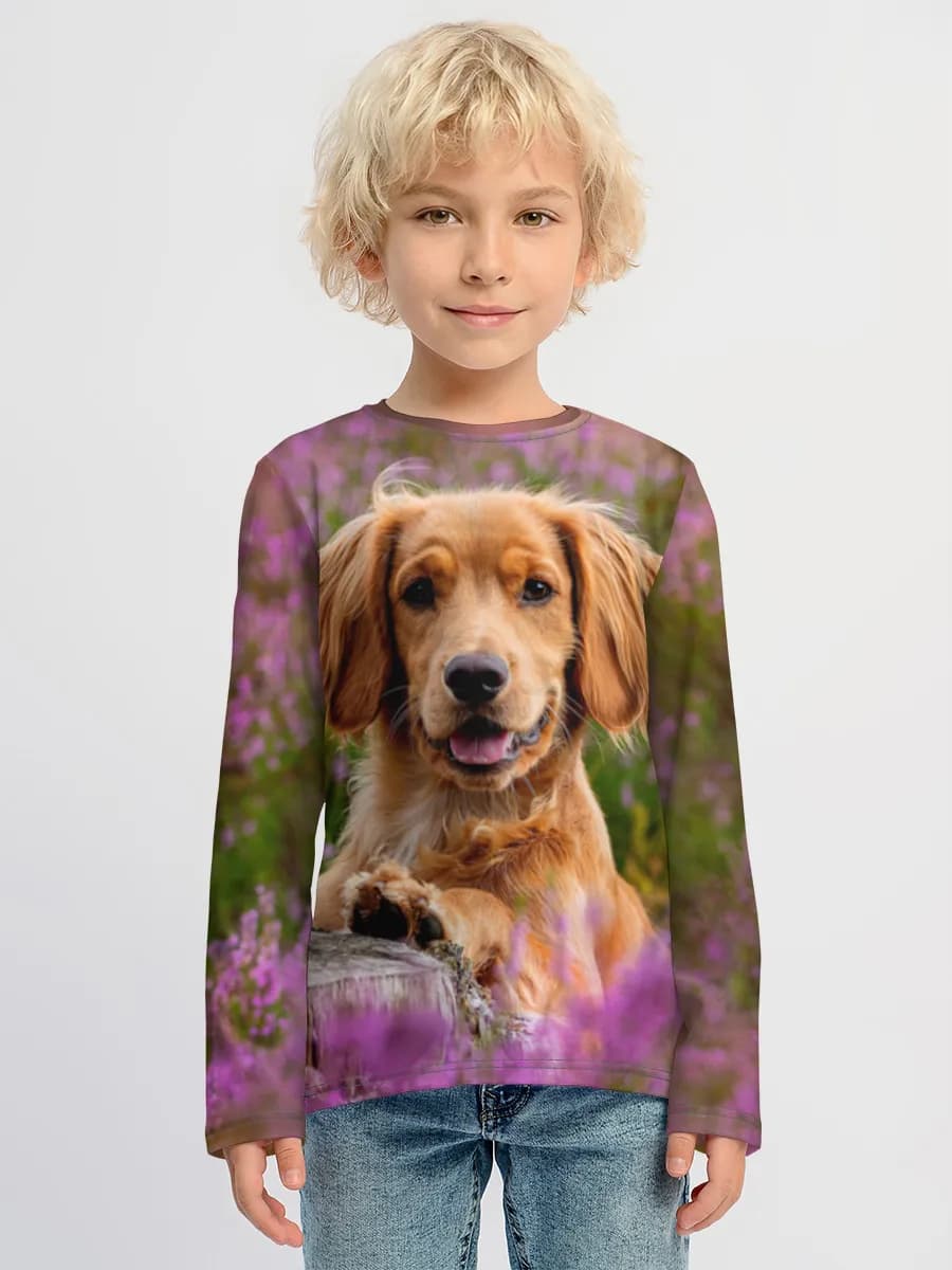 Children's cotton long sleeve shirt