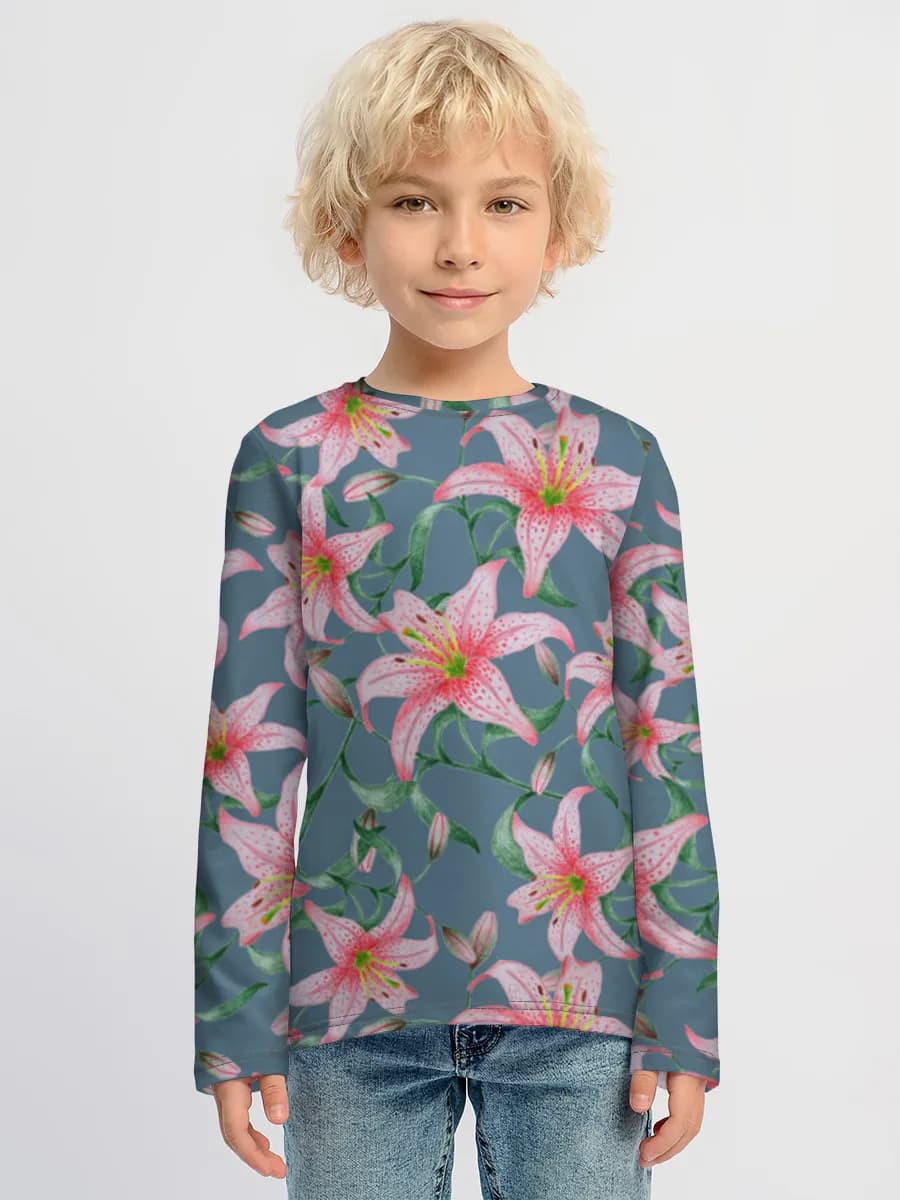Children's cotton long sleeve shirt