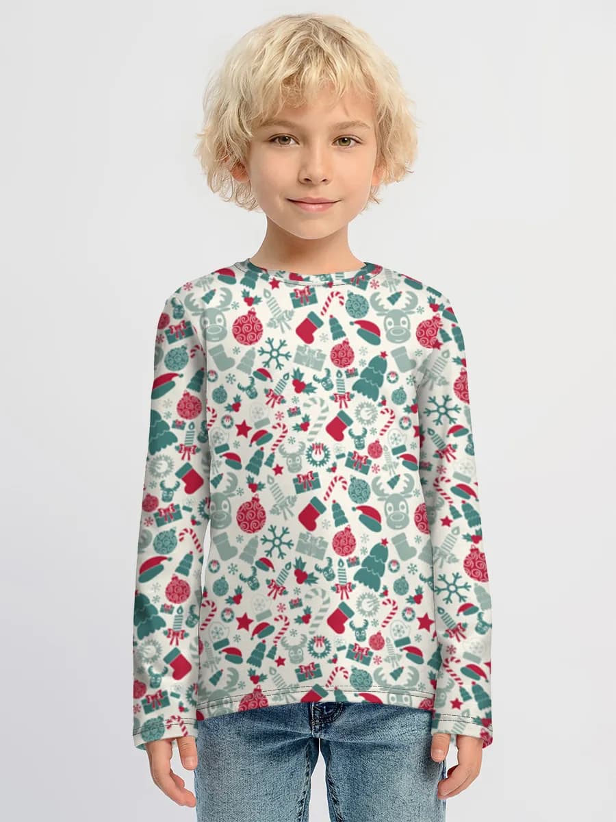 Children's cotton long sleeve shirt