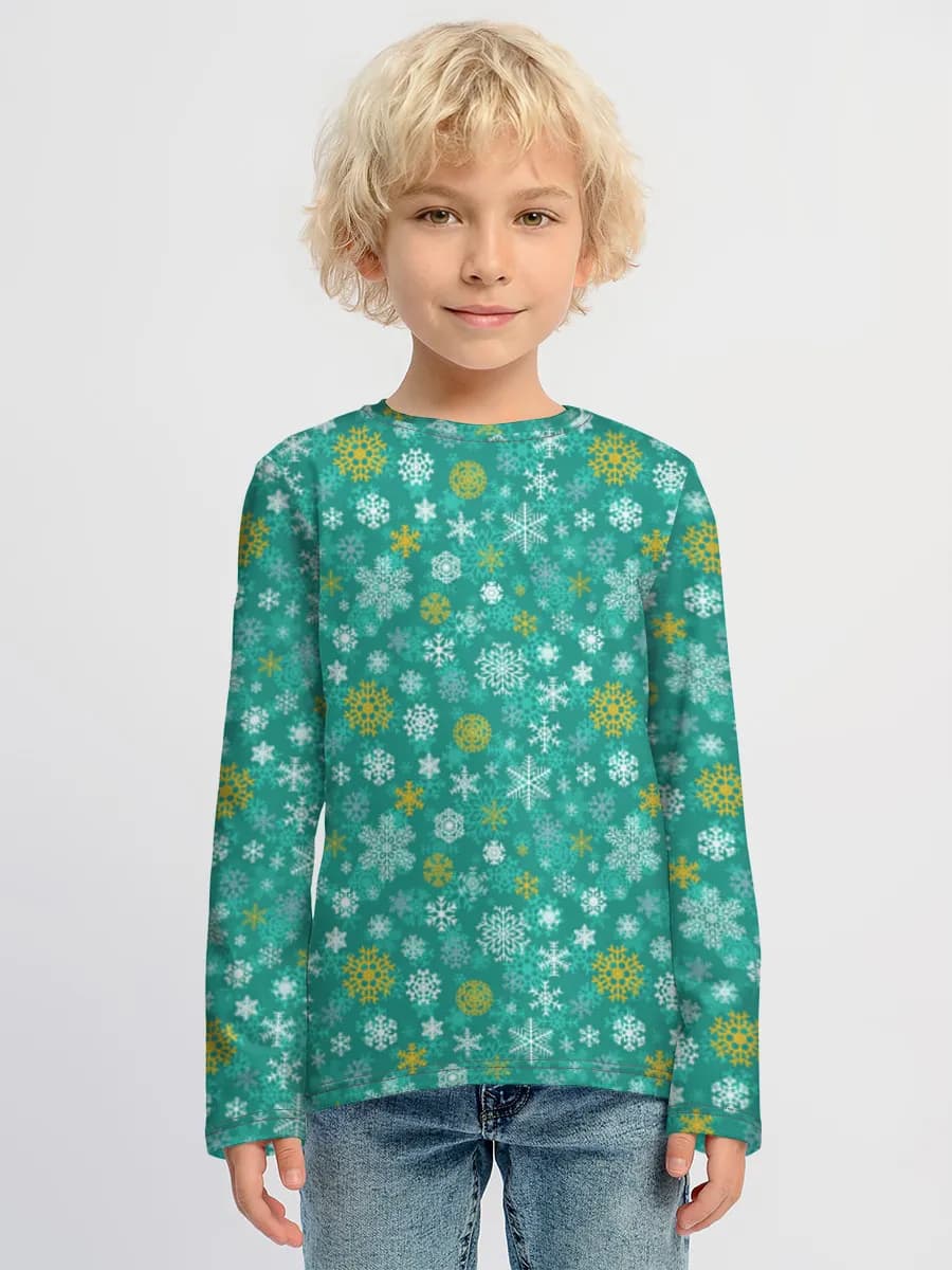 Teal Winter Snowflakes