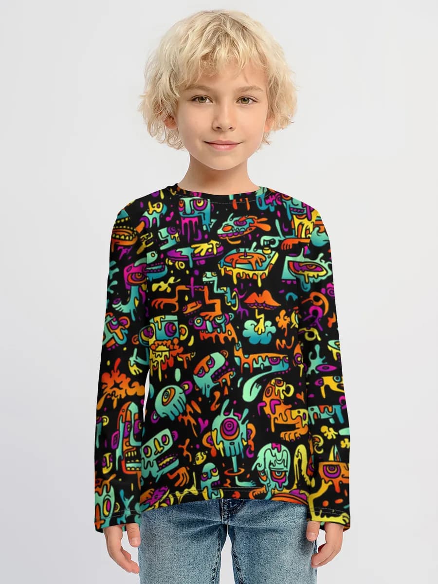 Children's cotton long sleeve shirt