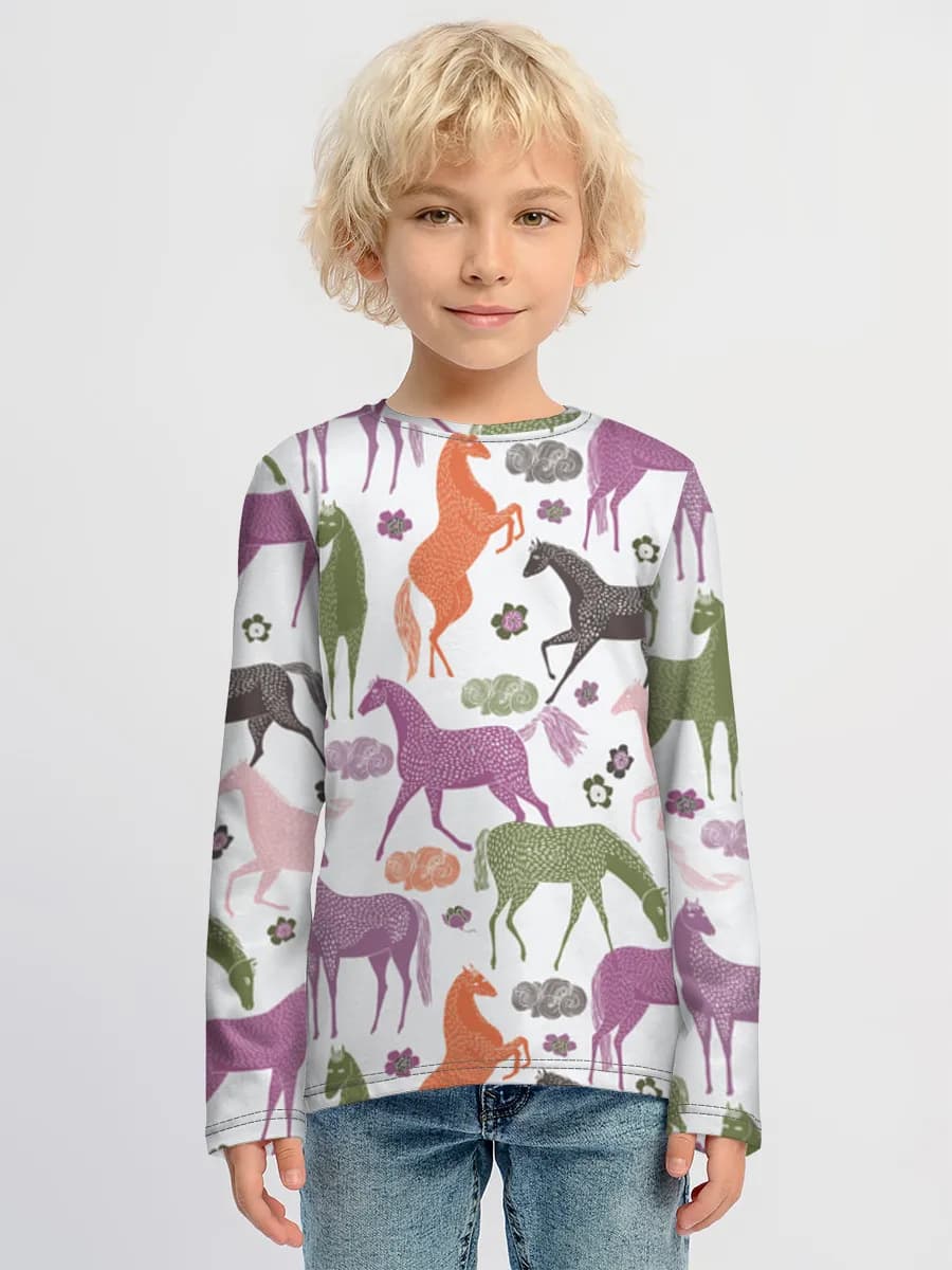 Children's cotton long sleeve shirt