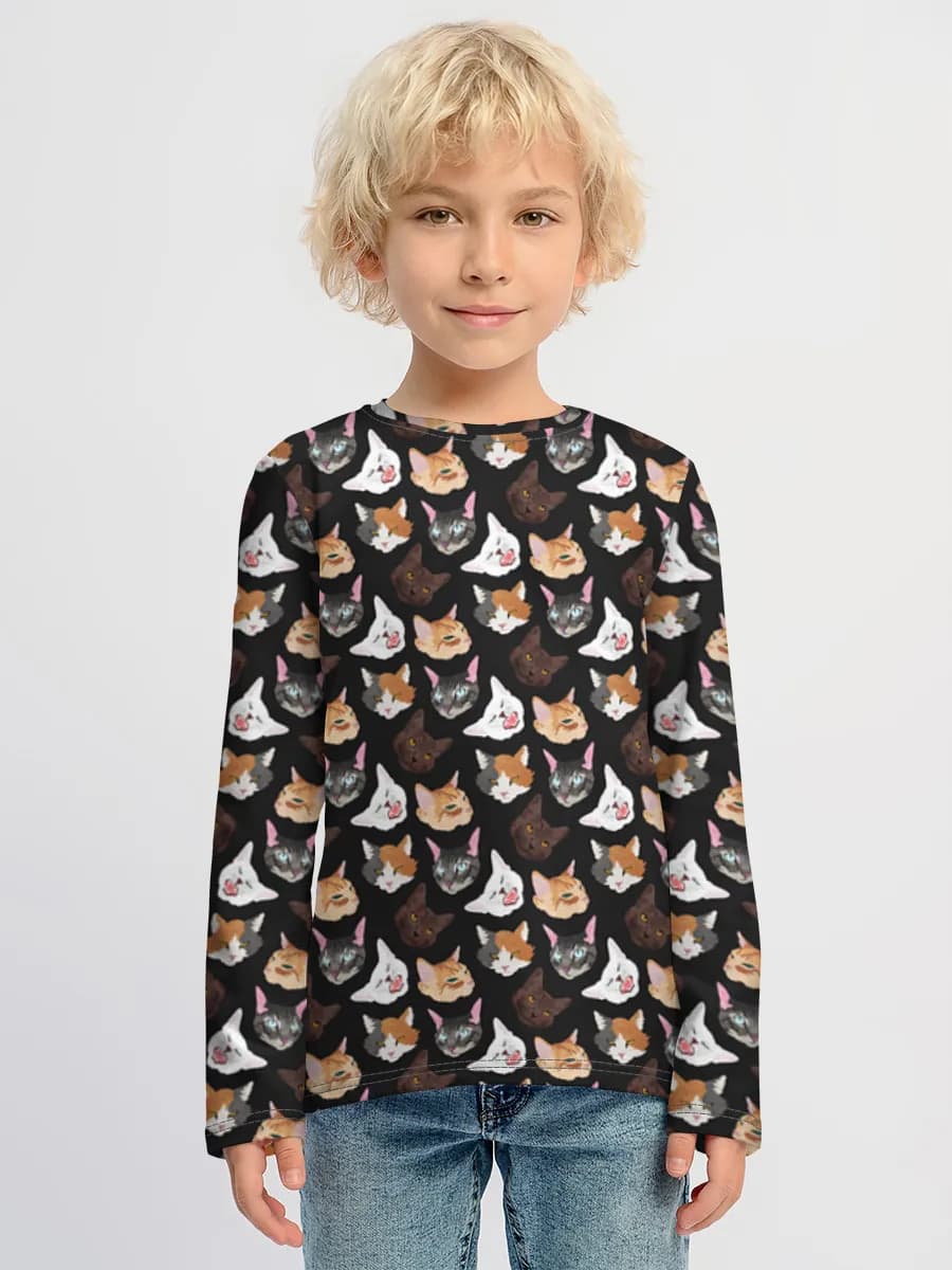 Children's cotton long sleeve shirt
