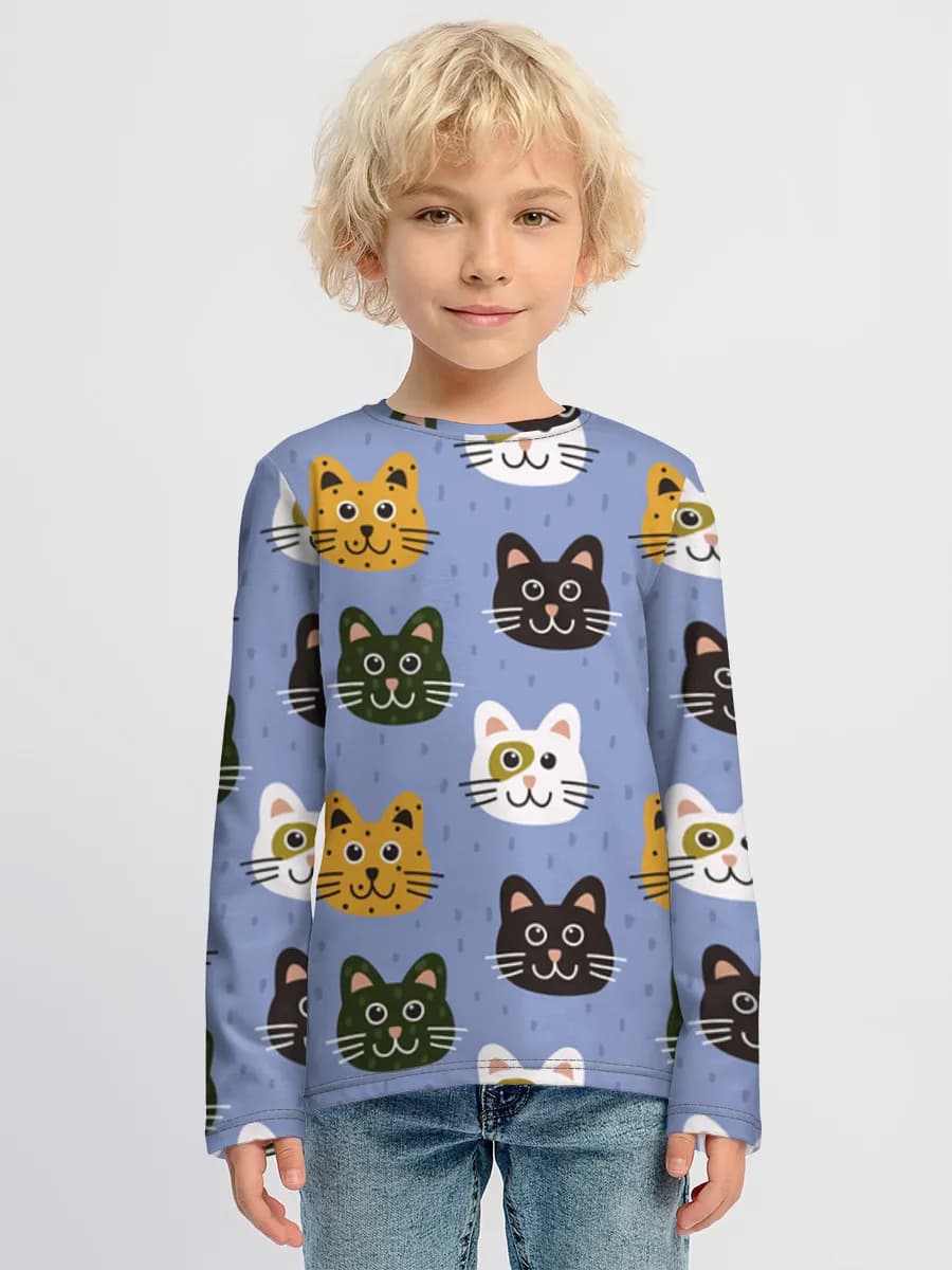 Children's cotton long sleeve shirt