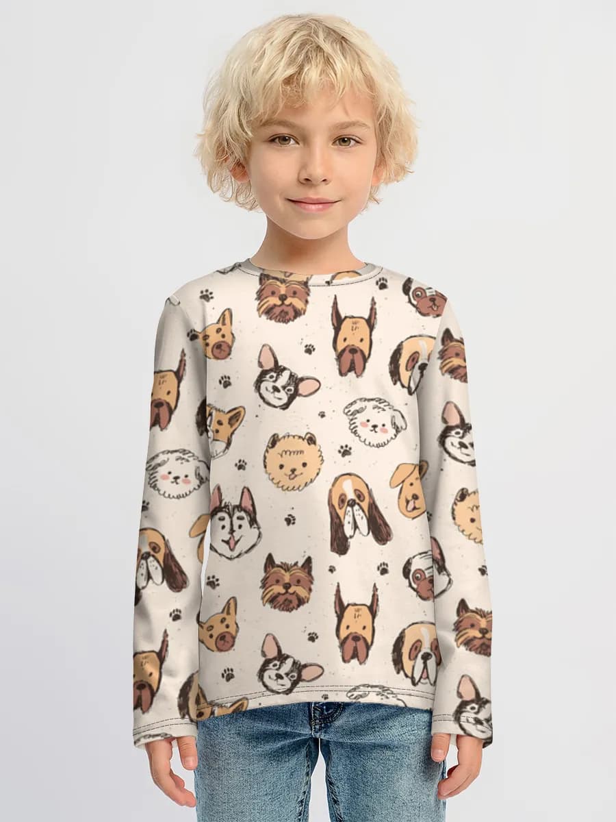 Children's cotton long sleeve shirt