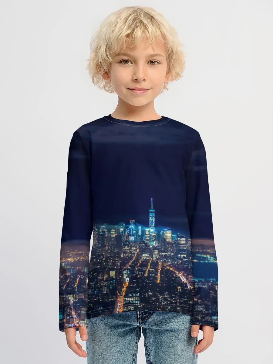 Children's cotton long sleeve shirt