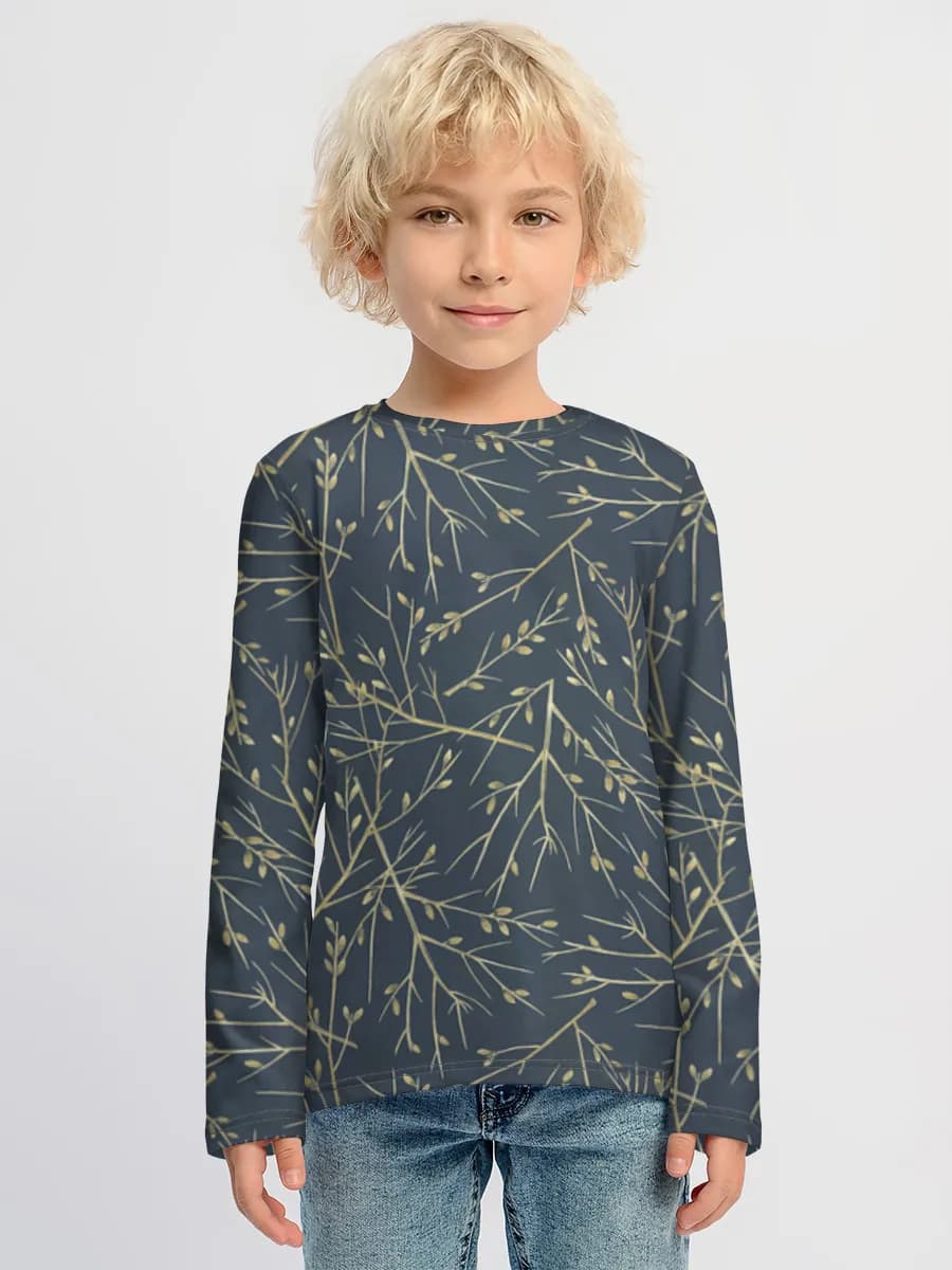 Children's cotton long sleeve shirt