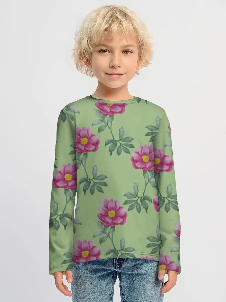 Children's cotton long sleeve shirt