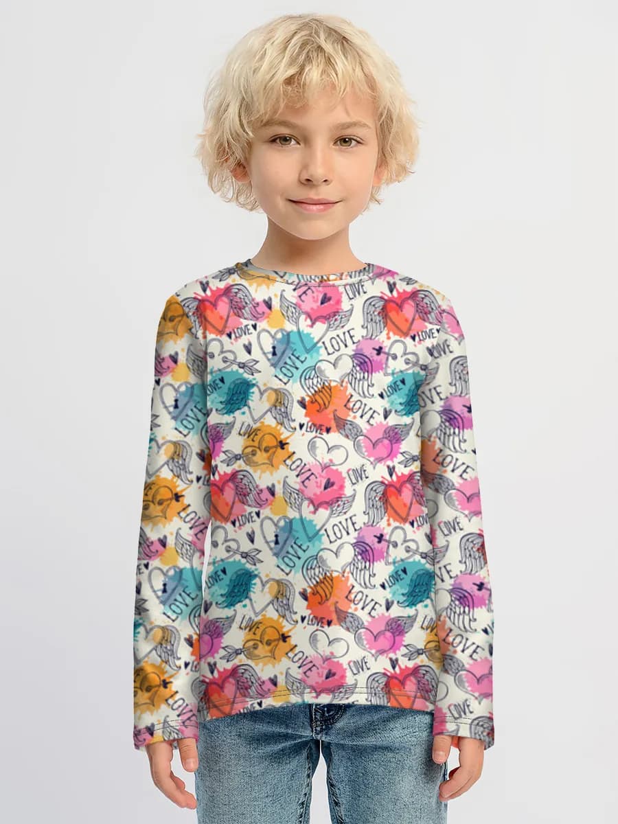 Children's cotton long sleeve shirt
