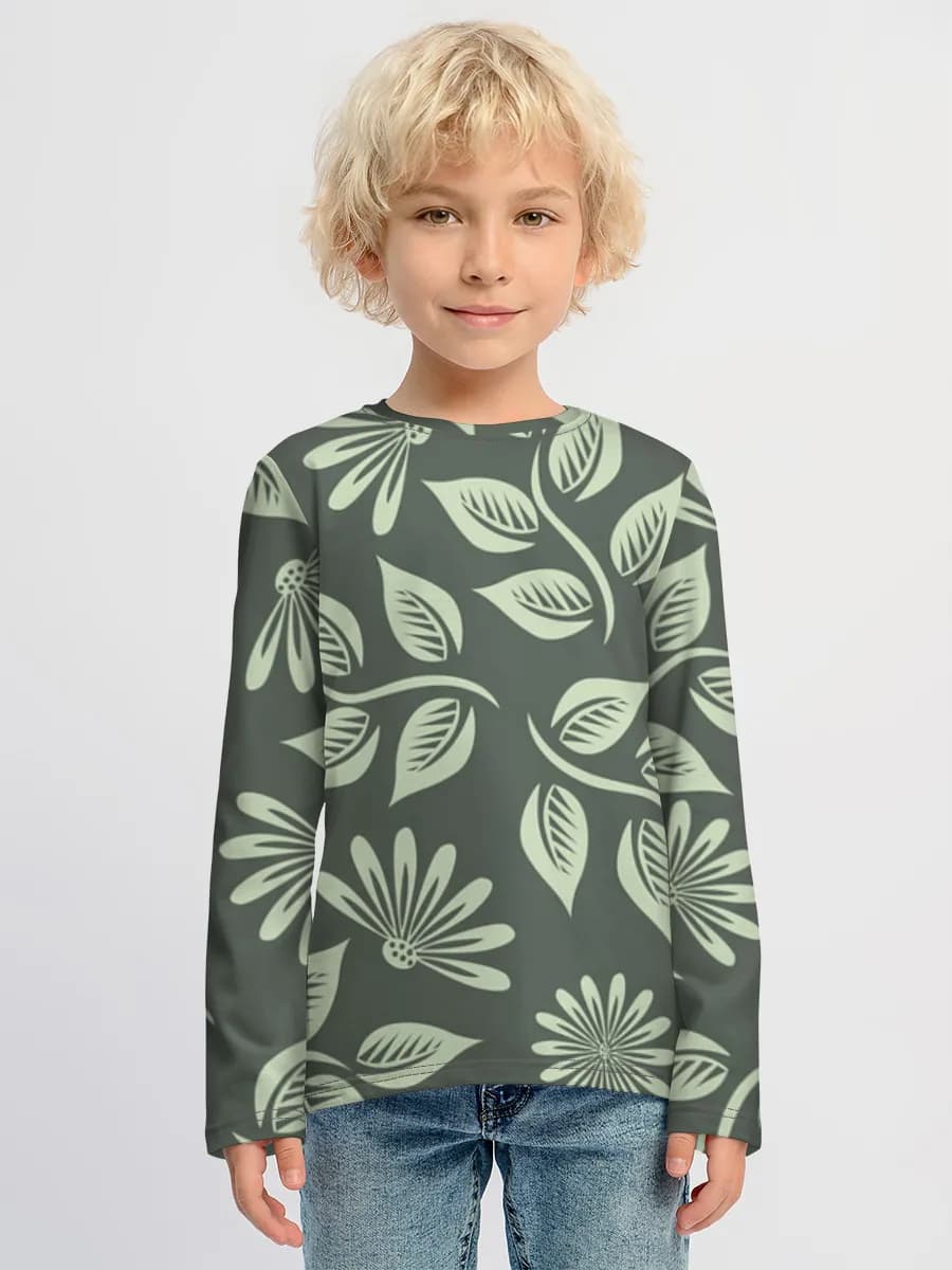 Children's cotton long sleeve shirt