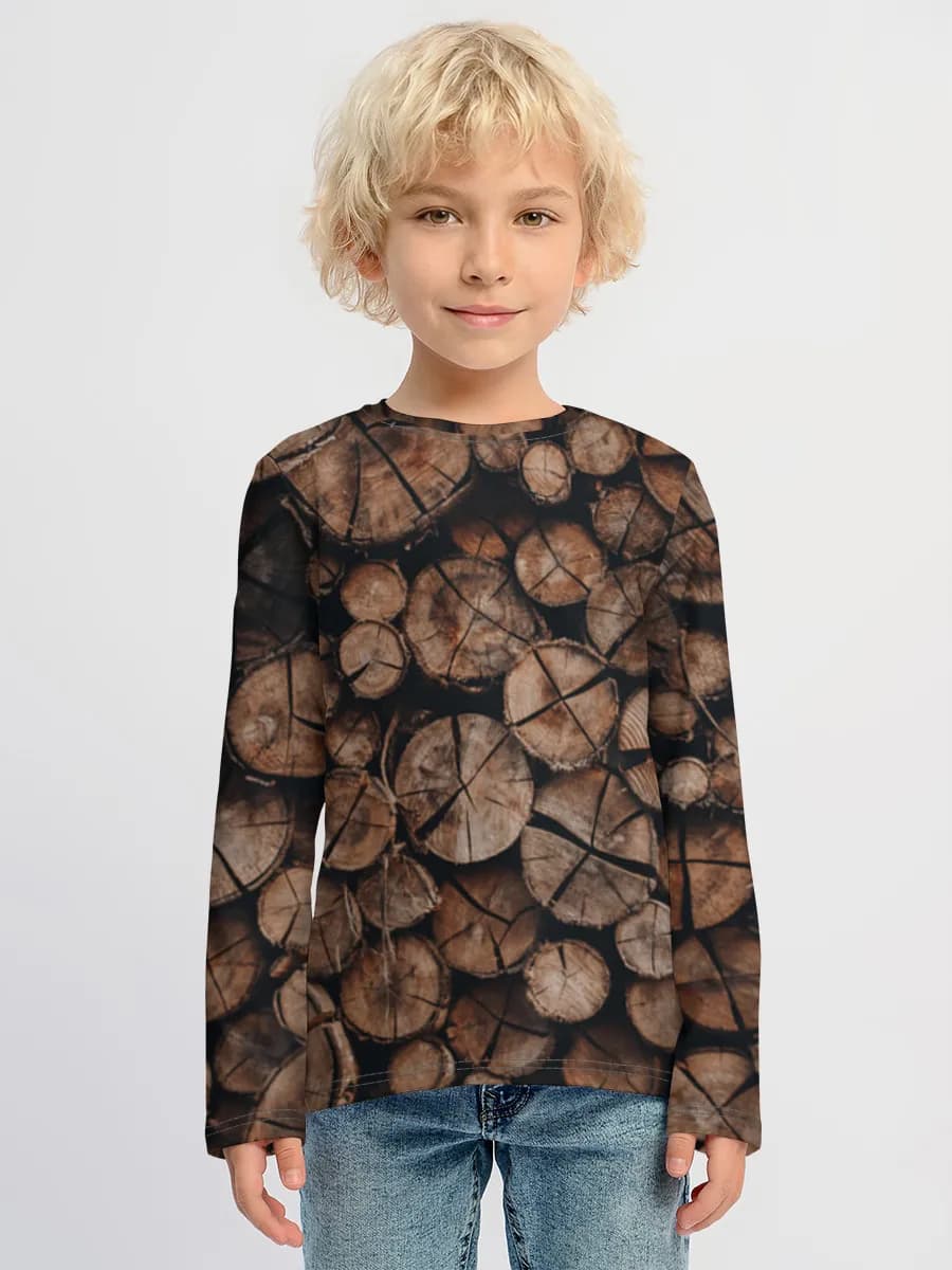 Children's cotton long sleeve shirt