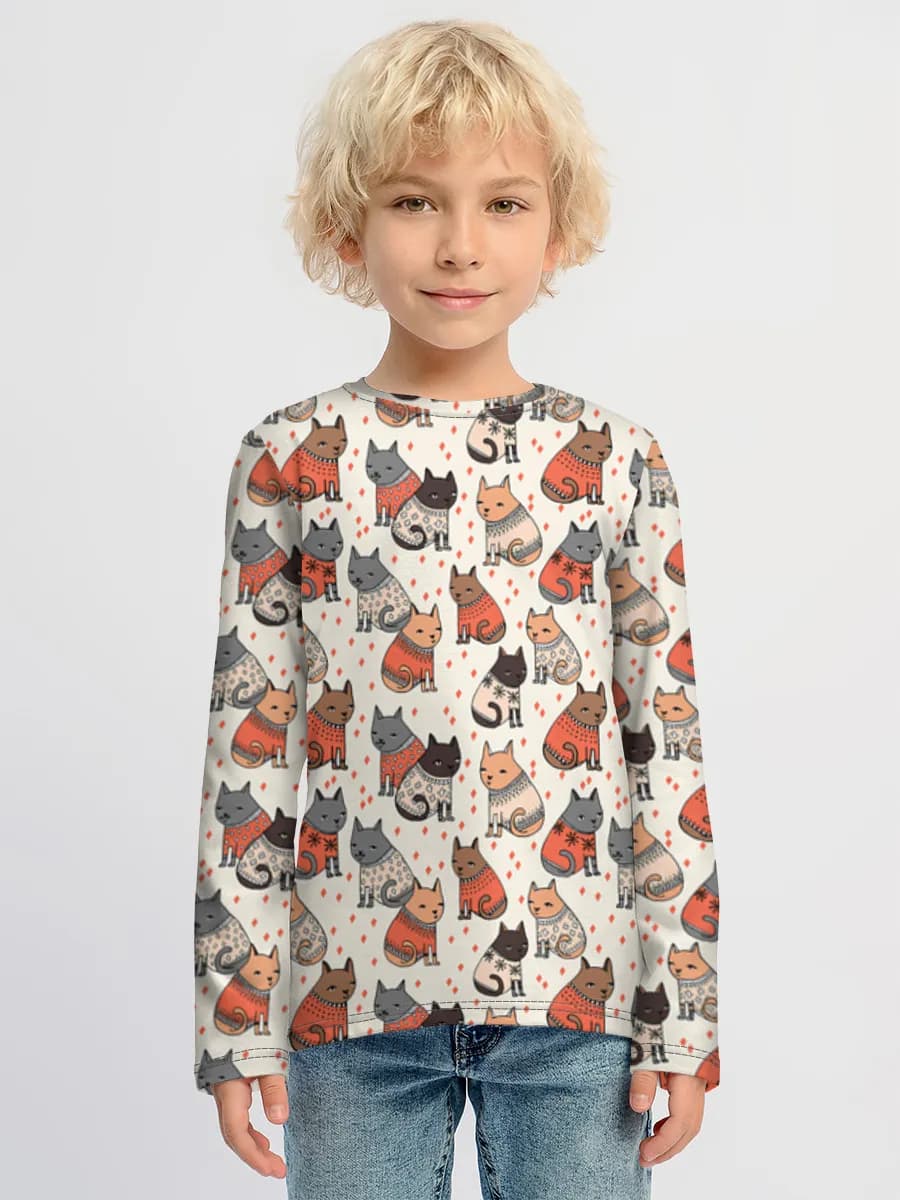 Children's cotton long sleeve shirt
